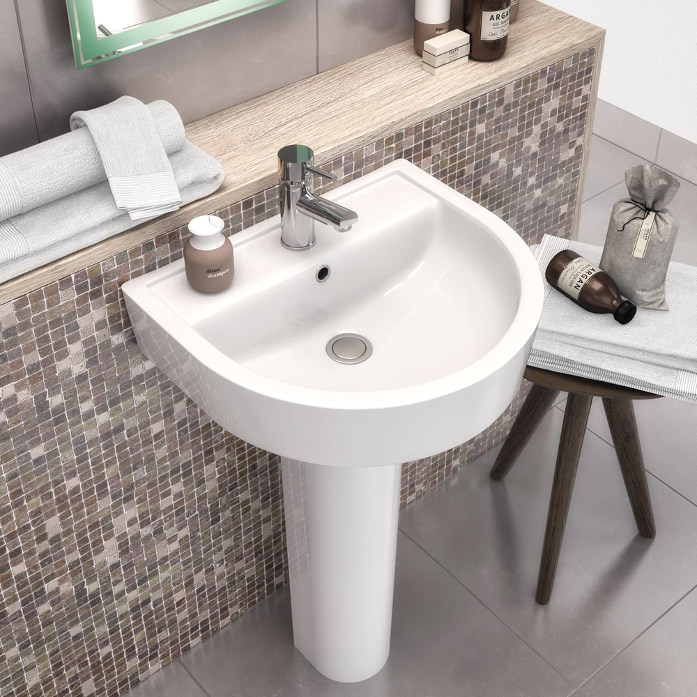 Lavabo su Colonna 420mm - Minimalista