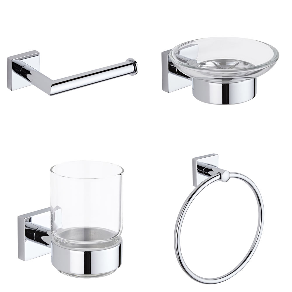 Set di Accessori per Bagno con 4 Articoli - Liso