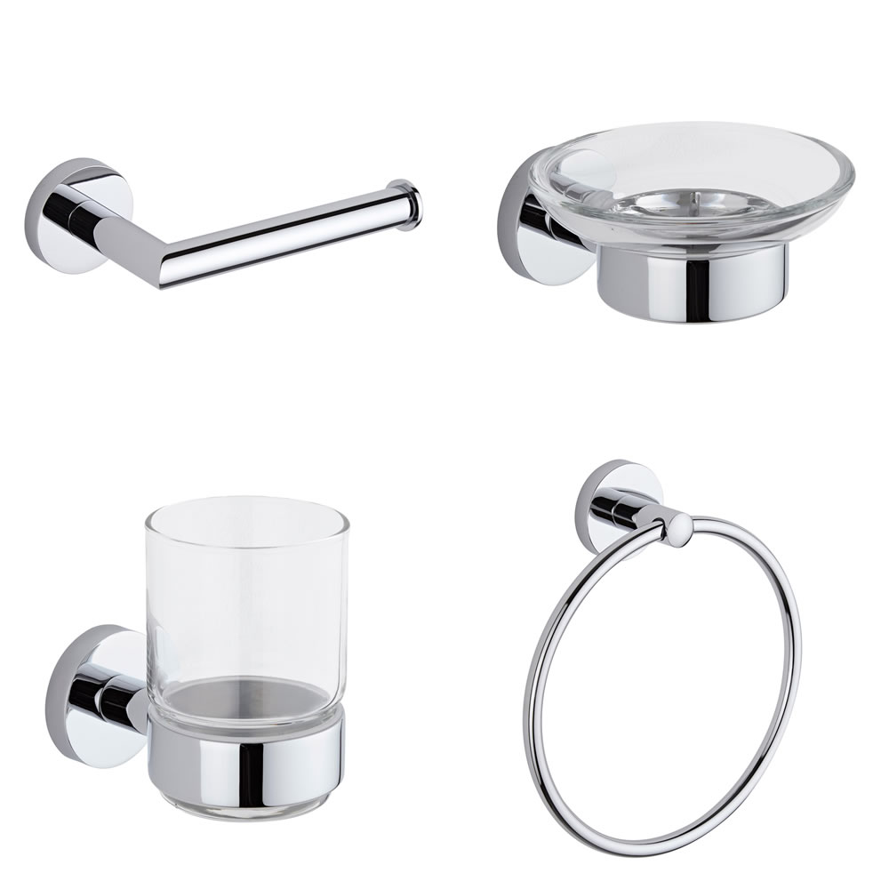 Set di Accessori per Bagno con 4 Articoli - Prise