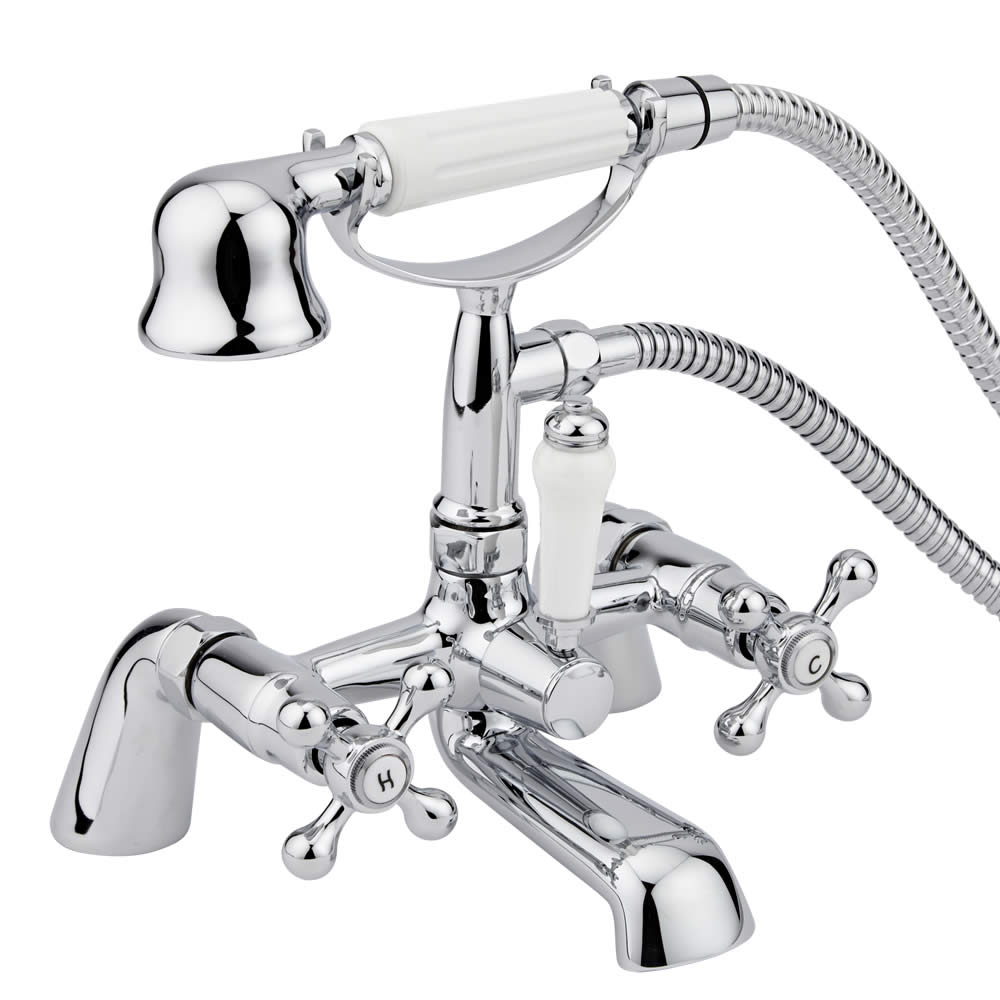 Rubinetto Miscelatore Vasca con Doccetta Piccola Retro - Derwent