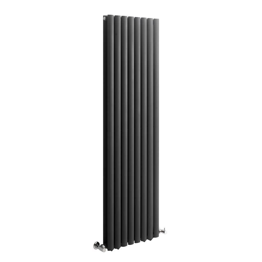 Radiatore di Design Verticale Doppio - Antracite - 1600mm x 472mm x 78mm - 1638 Watt - Revive
