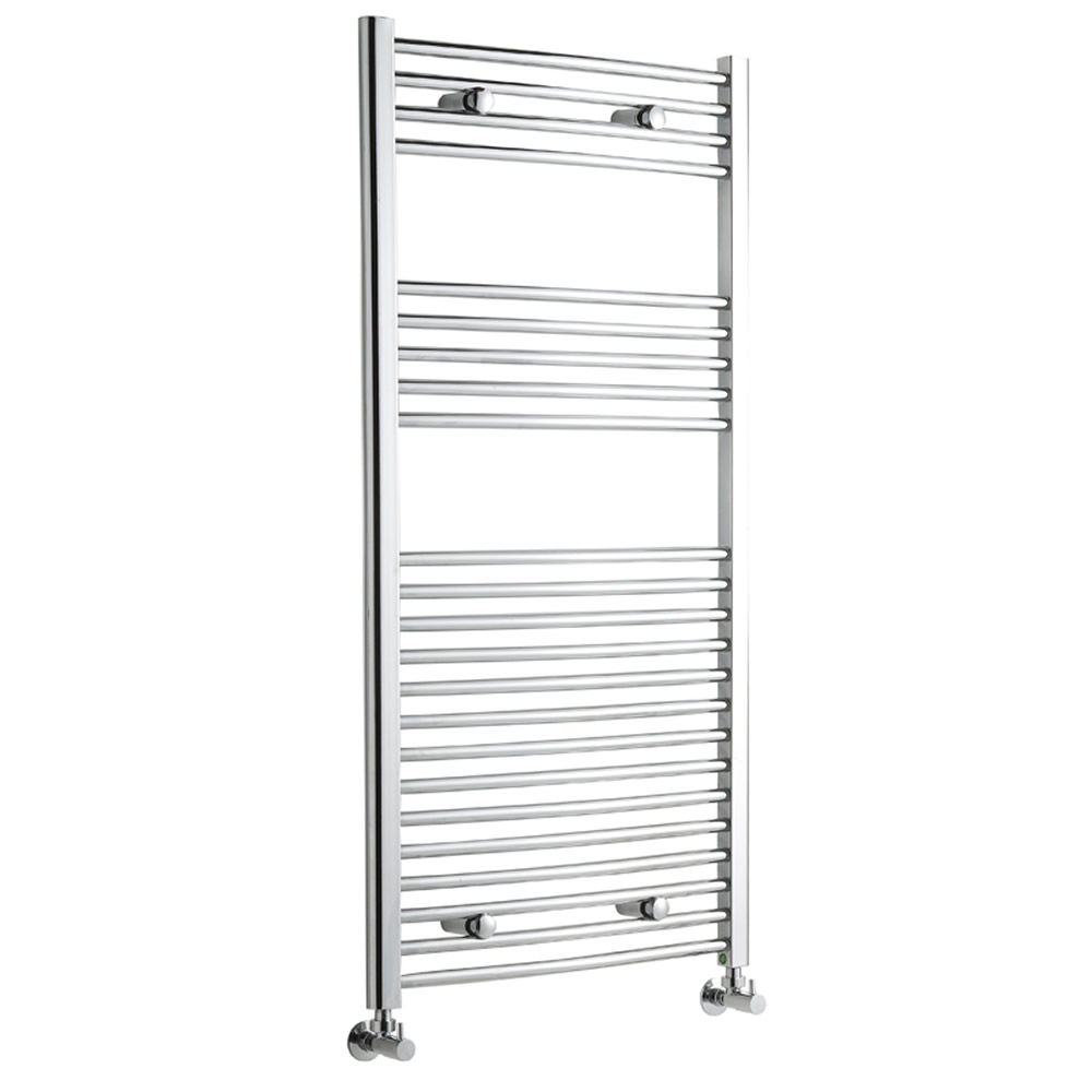Radiatore Scaldasalviette Curvo - Cromato - 1200mm x 600mm x 46mm - 522 Watt - Ischia