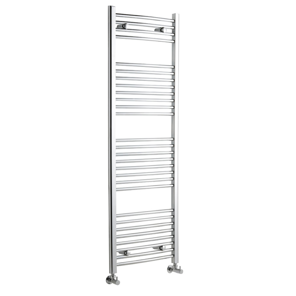 Radiatore Scaldasalviette Curvo - Cromato - 1500mm x 600mm x 46mm - 554 Watt - Ischia