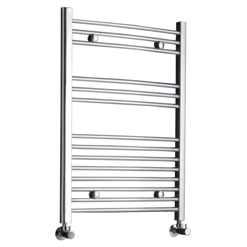 Radiatore Scaldasalviette Curvo - Cromato - 800mm x 600mm x 46mm - 336 Watt - Ischia