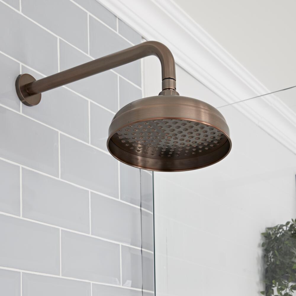 Soffione Doccia Tradizionale da 200mm - Bronzo Lucidato ad Olio - Elizabeth