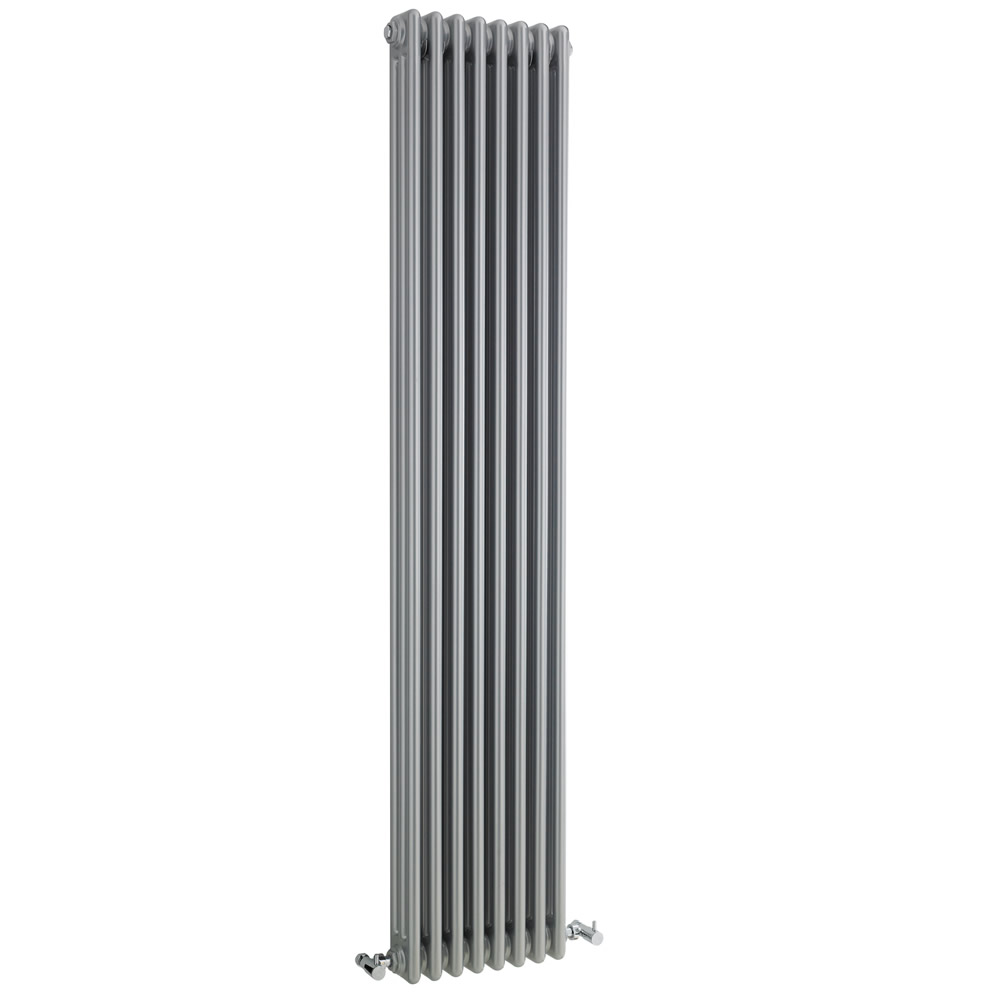 Radiatore di Design Verticale a 3 Colonne Tradizionale - Argento - 1800mm x 381mm x 100mm - 1558 Watt - Regent
