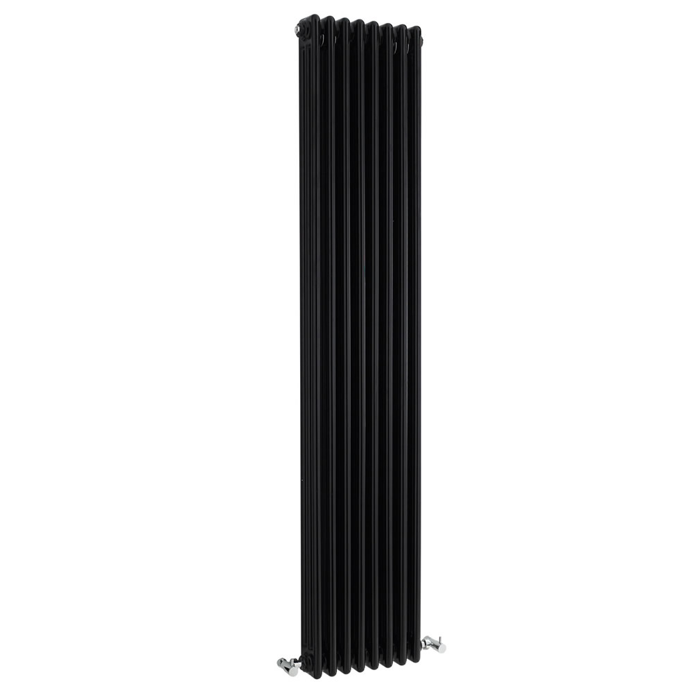 Radiatore di Design Verticale a 3 Colonne Tradizionale - Nero - 1800mm x 381mm x 100mm - 1558 Watt - Regent