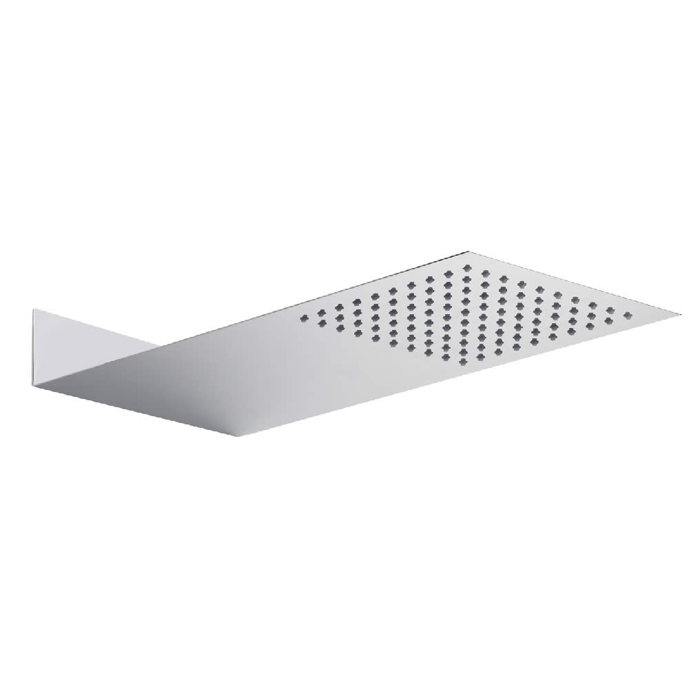 Soffione Rettangolare Ultrapiatto Slimline 200mm x 430mm con Braccio Integrato