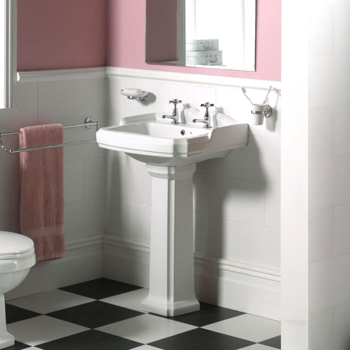 Lavabo su Colonna 59cm Tradizionale