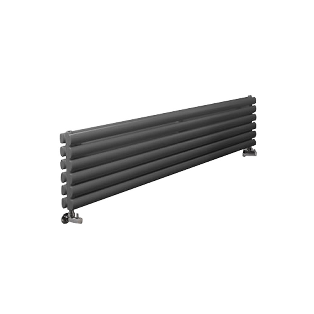 Radiatore di Design Orizzontale Doppio - Antracite - 354mm x 1780mm x 78mm - 1325 Watt - Revive