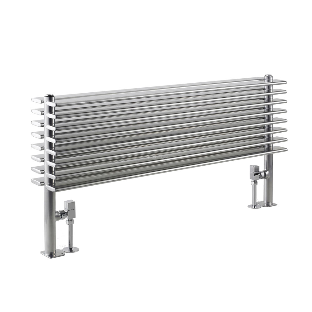 Radiatore di Design Orizzontale Doppio - Colore Argento - 504mm x 1000mm x 146mm - 1016 Watt - Parallel