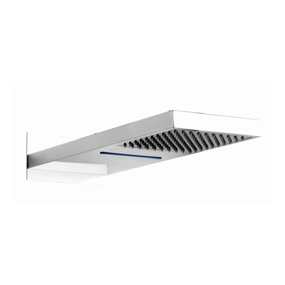 Soffione Doccia Rettangolare con Funzione a Cascata e Pioggia 500mm x 200mm e Braccio Integrato