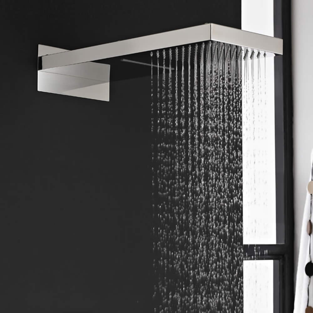 Soffione Doccia Rettangolare con Funzione a Cascata e Pioggia 500mm x 200mm
