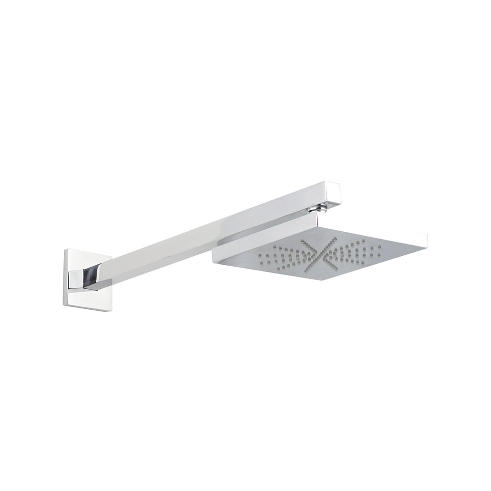 Soffione Quadrato 150 x 150mm con Braccio