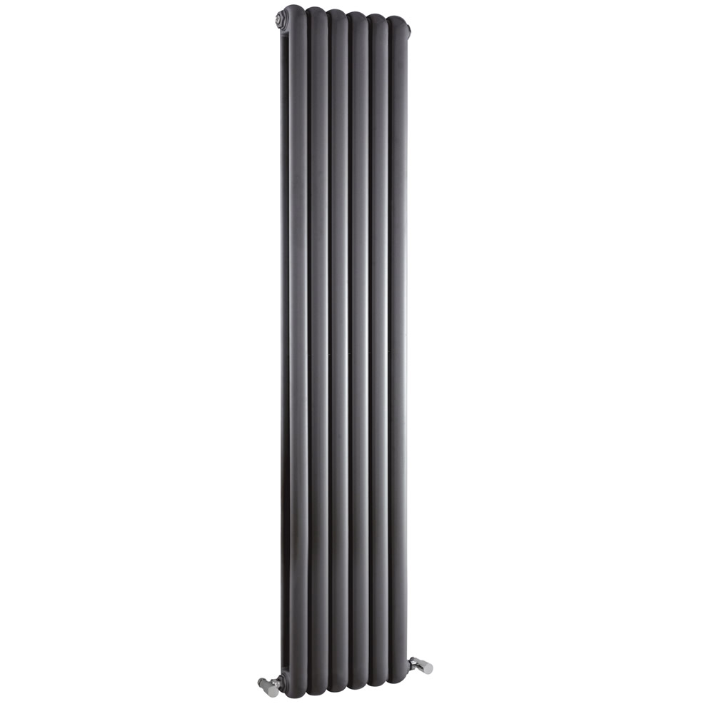 Radiatore di Design Verticale Doppio Tradizionale - Antracite - 1800mm x 383mm x 80mm - 1489 Watt - Saffre