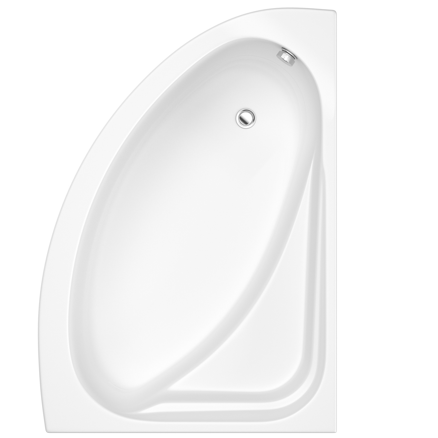 Vasca da Bagno 150x102cm in Acrilico Versione Angolare Destra con Pannello