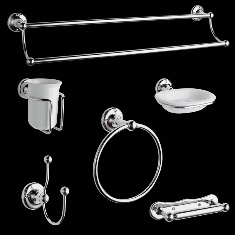 Set di Accessori per Bagno con 6 Articoli Tradizionali