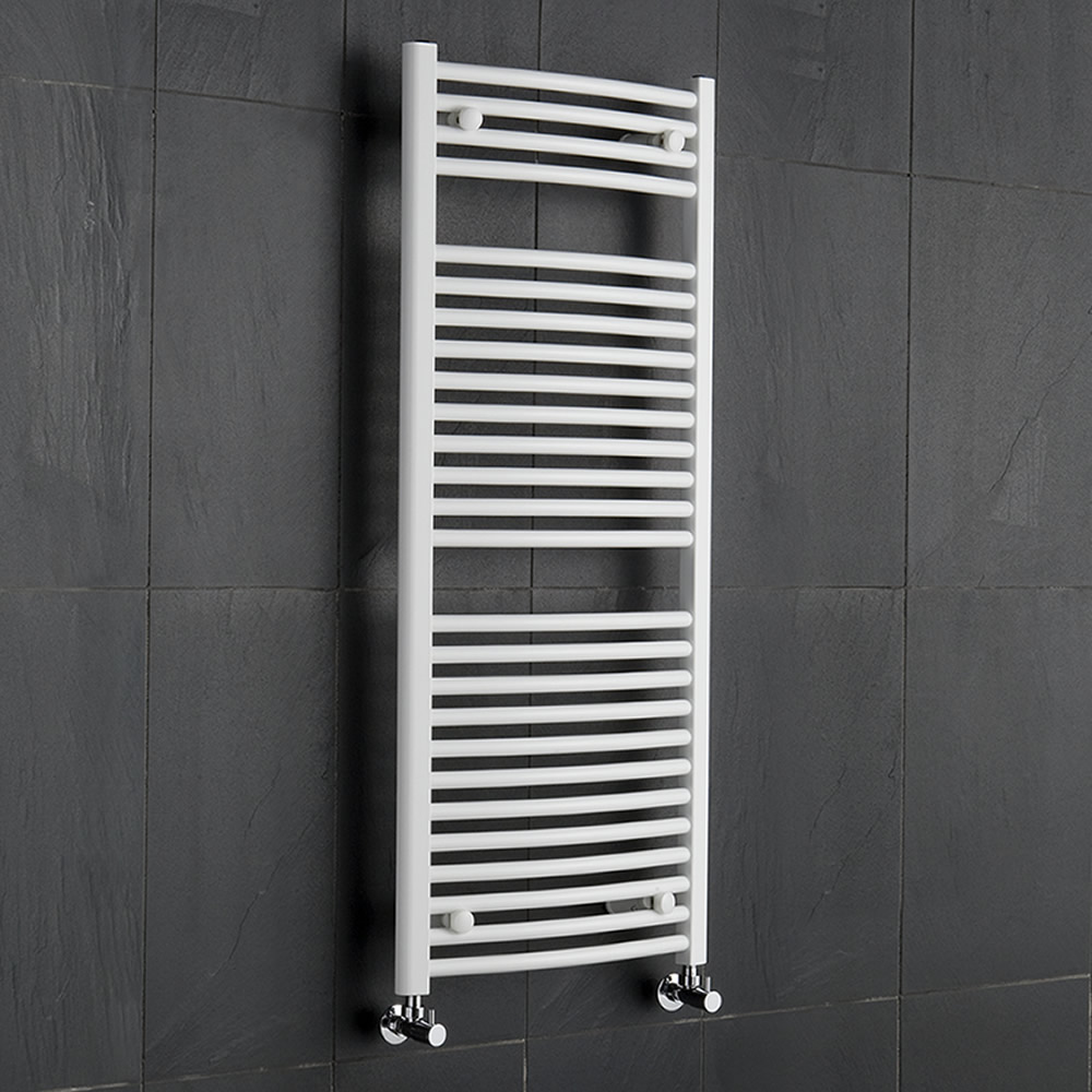 Radiatore Scaldasalviette Curvo - Bianco - 1200mm x 500mm x 30mm - 699 Watt - Etna