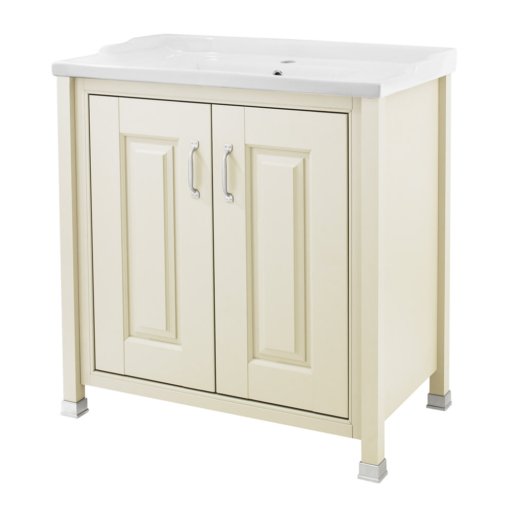 Mobile Lavabo Tradizionale con Lavabo Integrato 80x46x84cm Old London
