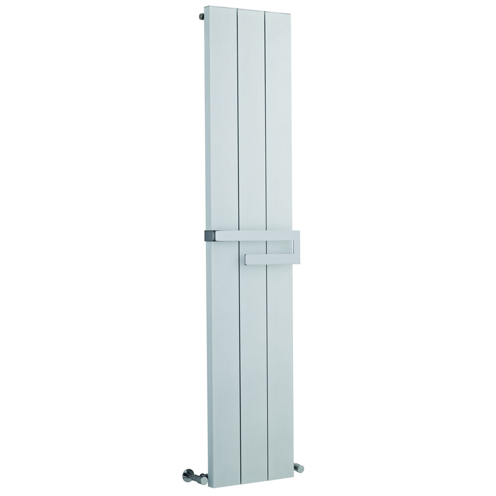 Radiatore di Design Verticale con Porta Asciugamani a Barra - Bianco - 1800mm x 370mm x 105mm - 1265 Watt - Ceylon