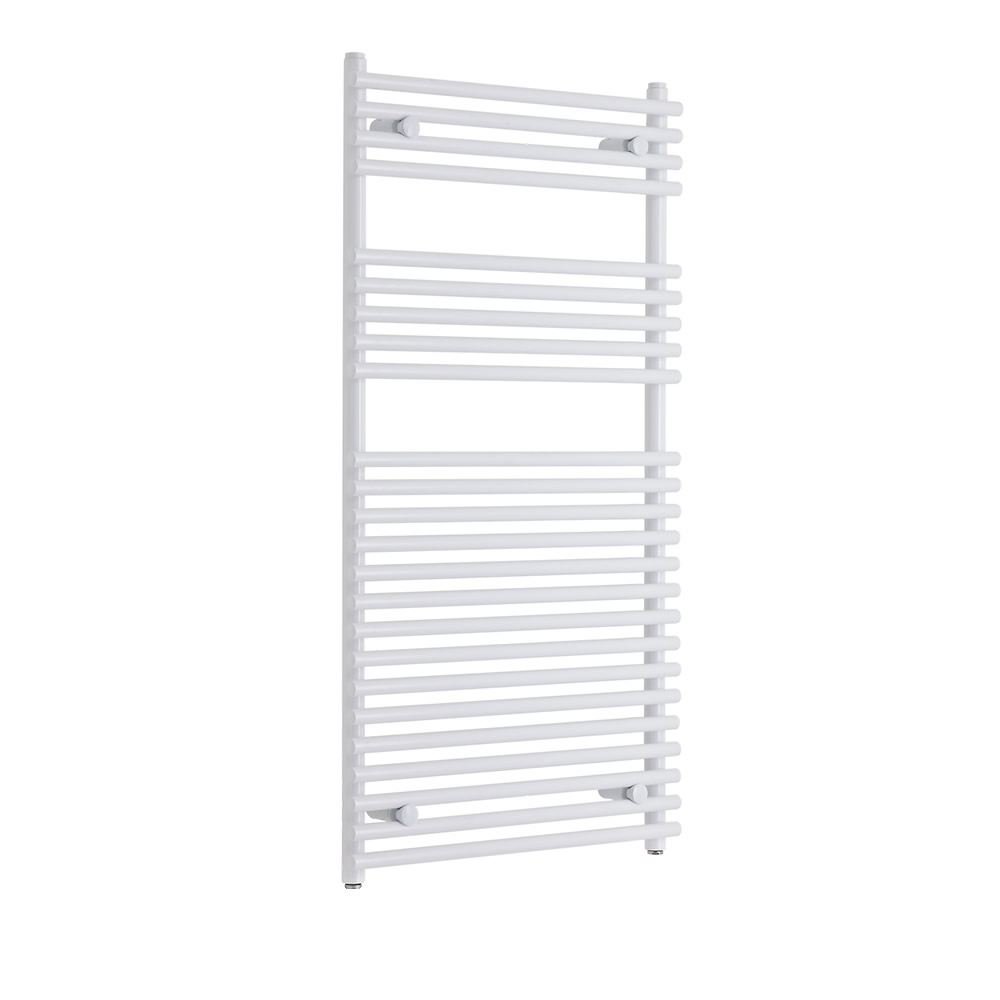 Radiatore Scaldasalviette Piatto - Bianco - 1150mm x 600mm x 70mm - 873 Watt - Ischia
