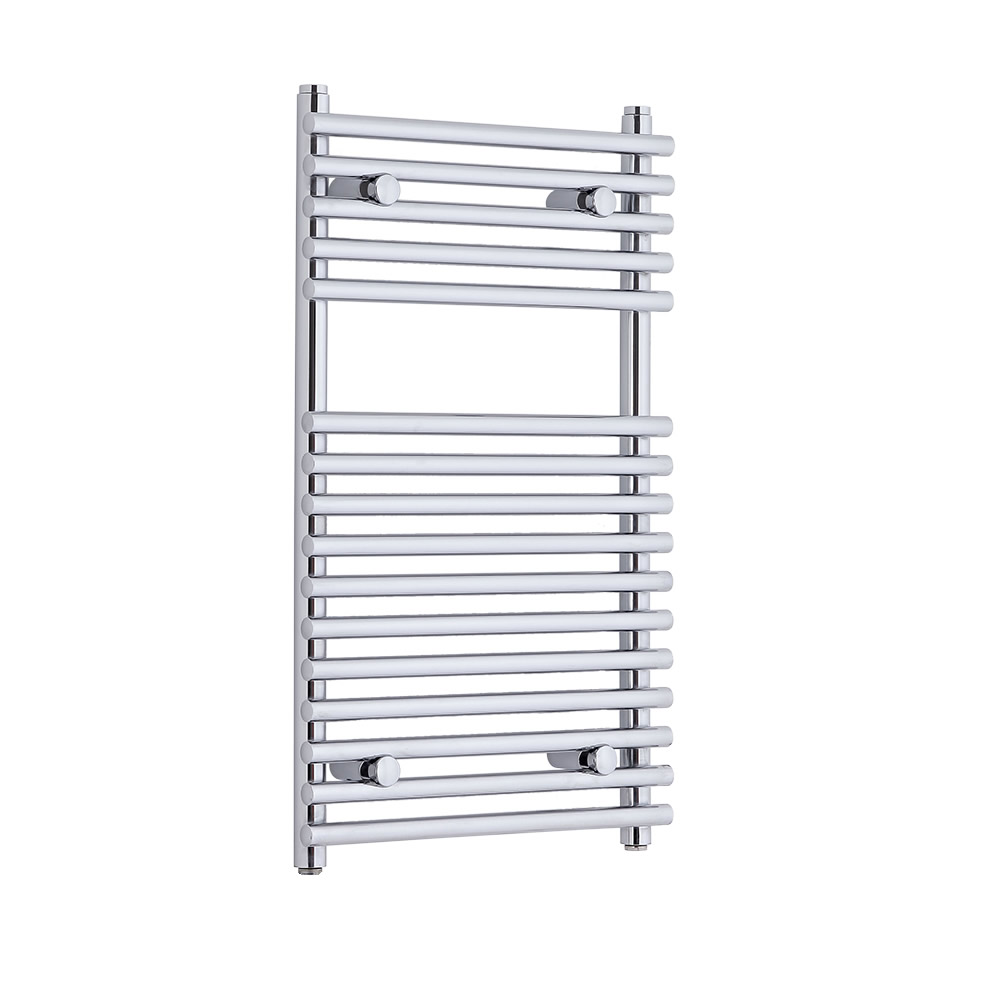 Radiatore Scaldasalviette Piatto - Cromato - 750mm x 450mm x 70mm - 324 Watt - Ischia