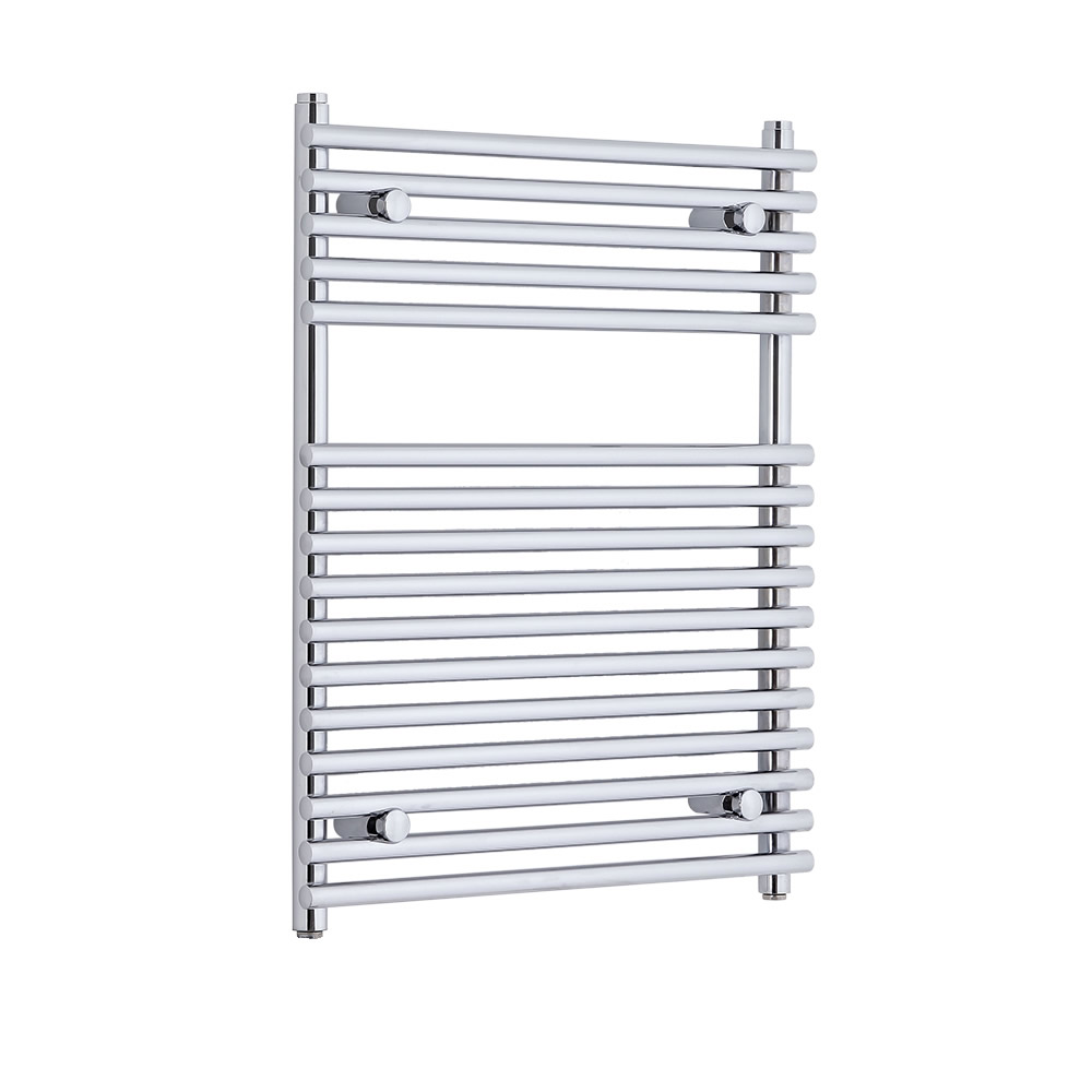 Radiatore Scaldasalviette Piatto - Cromato - 750mm x 600mm x 70mm - 405 Watt - Ischia