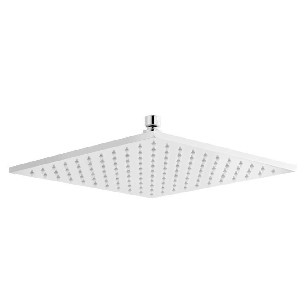 Soffione Doccia LED Orientabile Quadrato in Acciaio Inox - 300 mm