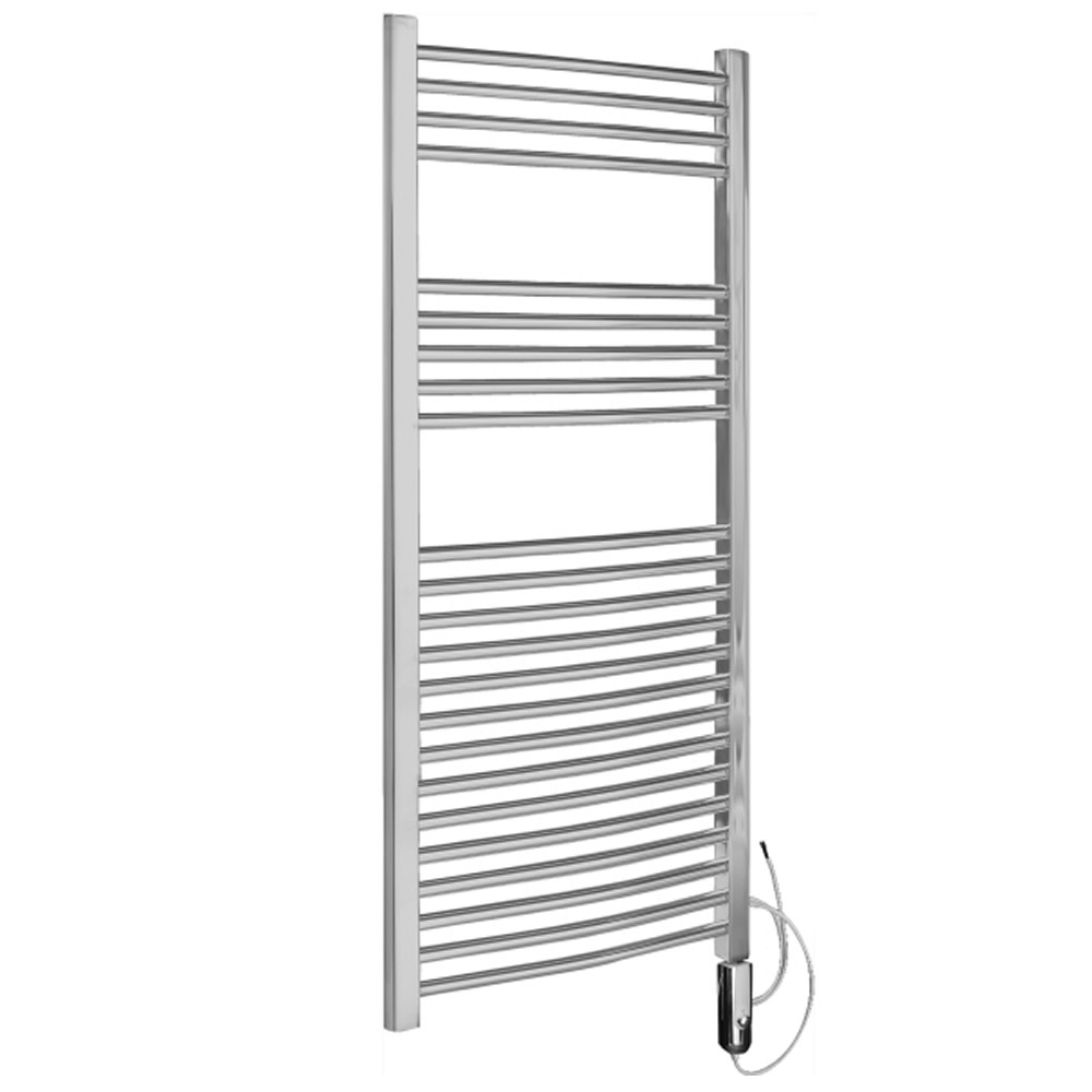 Radiatore Scaldasalviette Elettrico Curvo - Cromato - 1200mm x 600mm x 46mm - Ischia