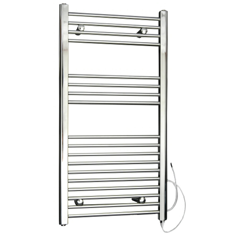 Radiatore Scaldasalviette Elettrico Piatto - Acciaio Cromato - 1000mm x 500mm x 30mm - Ischia