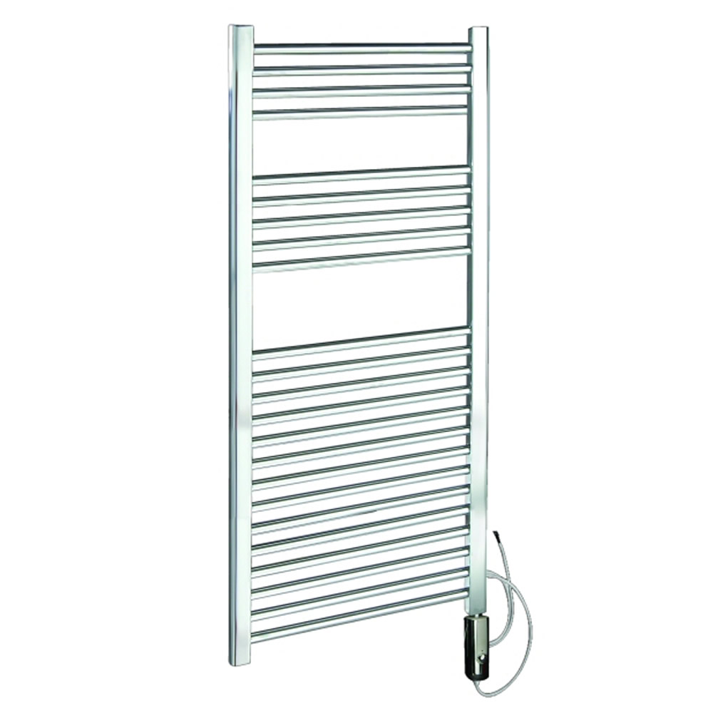 Radiatore Scaldasalviette Elettrico Piatto Terostatico - Cromato - 1200mm x 600mm x 30 mm - Ischia