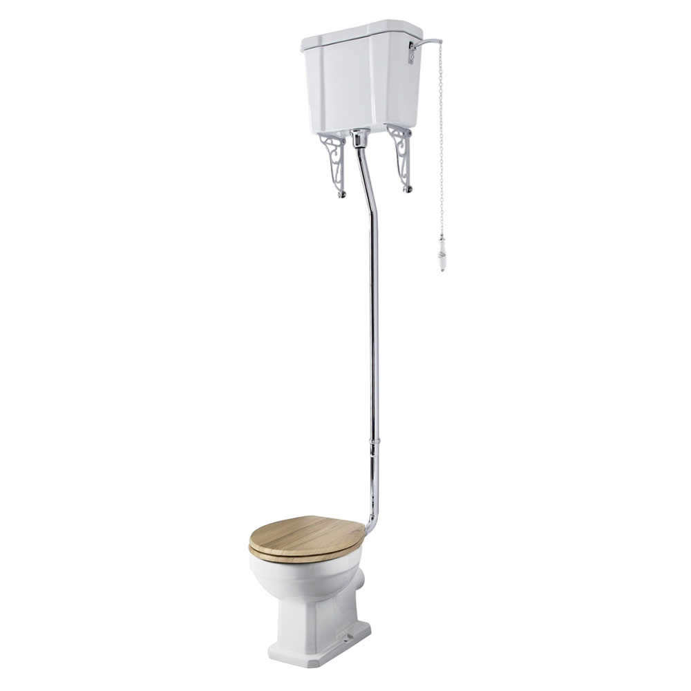 Sanitario Bagno Retro con Cassetta Alta in Stile Tradizionale
