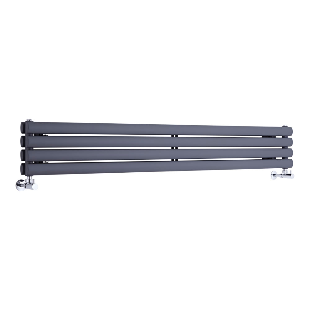 Radiatore di Design Orizzontale Doppio - Antracite - 236mm x 1600mm x 78mm - 815 Watt - Revive