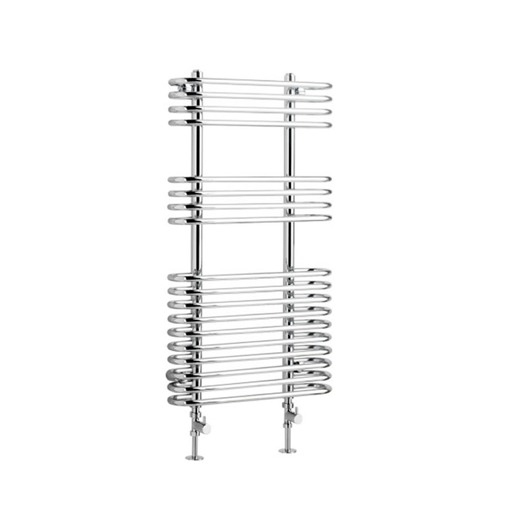 Radiatore Scaldasalviette Curvo - Cromato - 900mm x 500mm x 130mm - 341 Watt - Select
