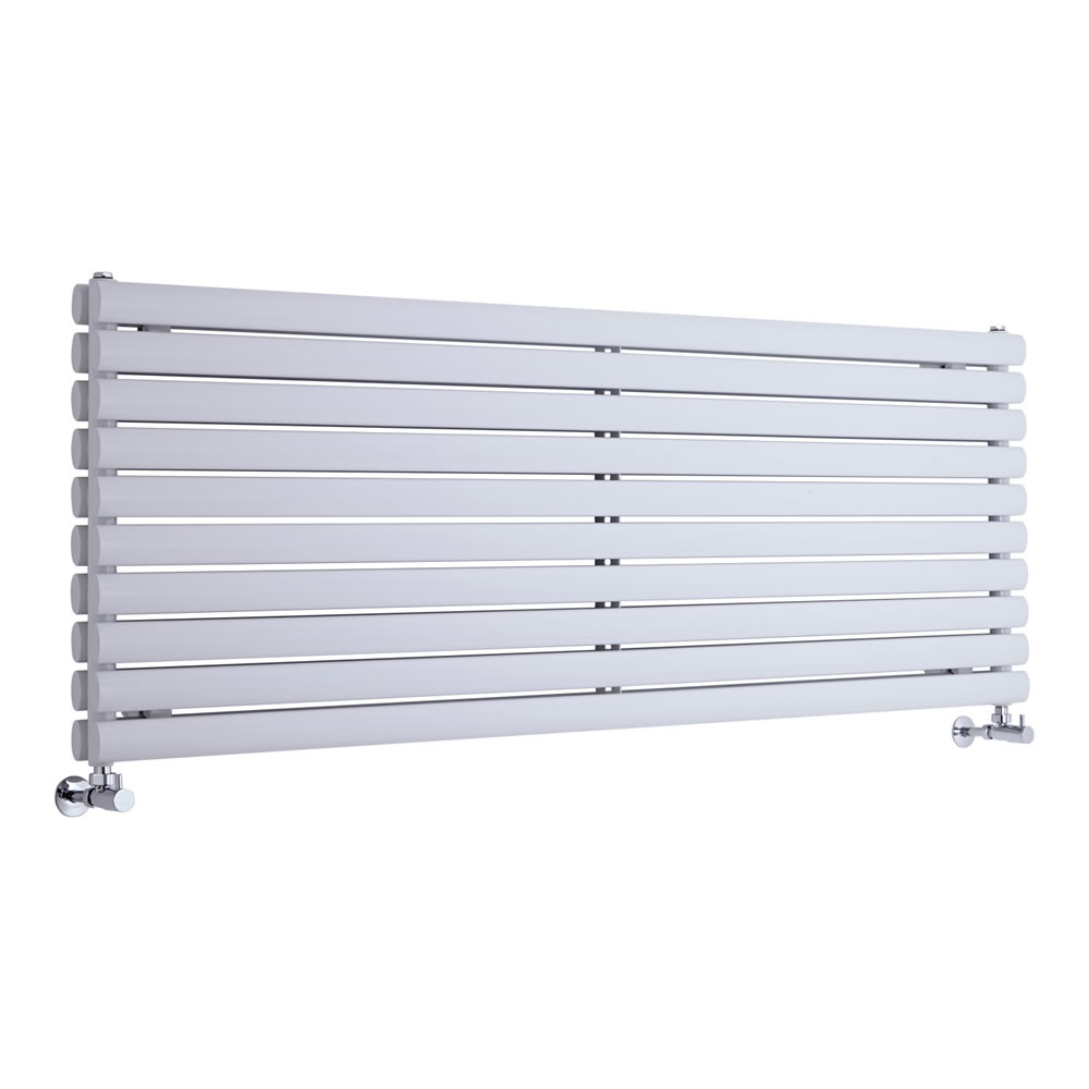 Radiatore di Design Orizzontale Doppio - Bianco - 590mm x 1600mm x 56mm - 1881 Watt - Revive