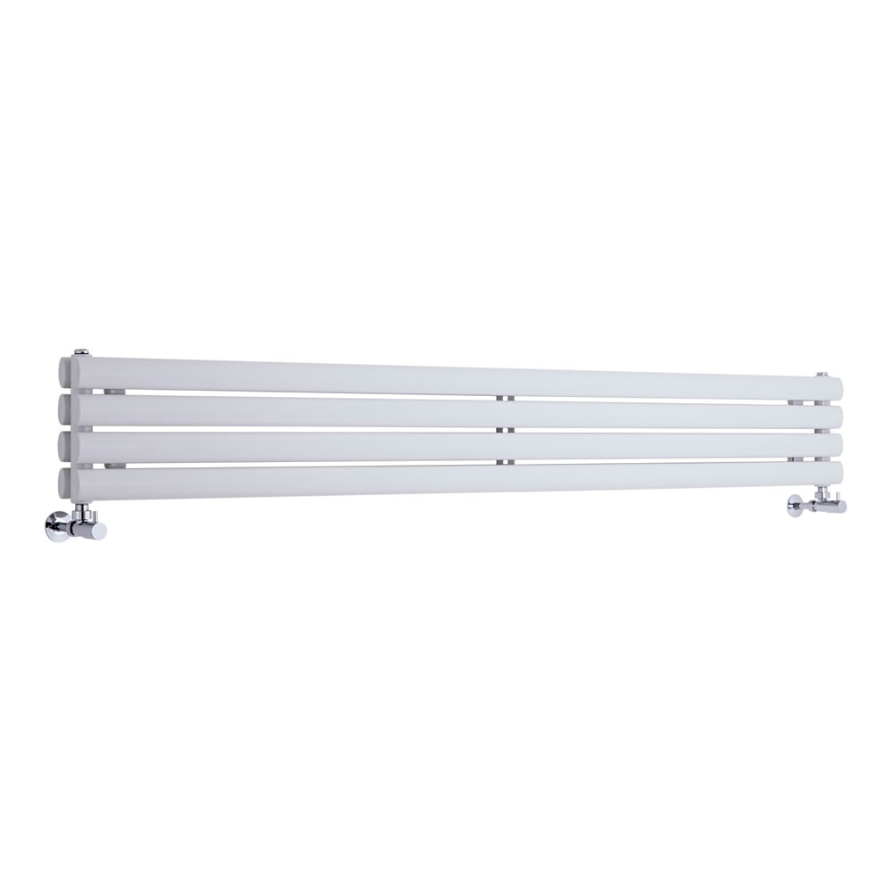 Radiatore di Design Orizzontale Doppio - Bianco - 236mm x 1600mm x 56mm - 815 Watt - Revive