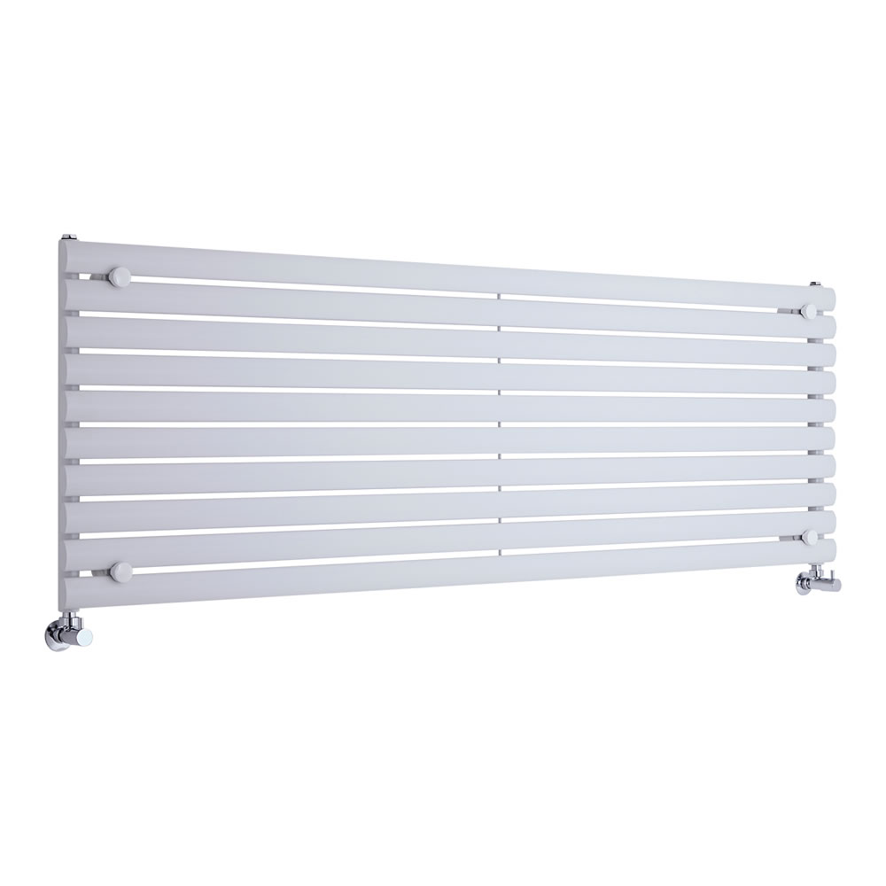 Radiatore di Design Orizzontale - Bianco - 590mm x 1780mm x 55mm - 1476 Watt - Revive