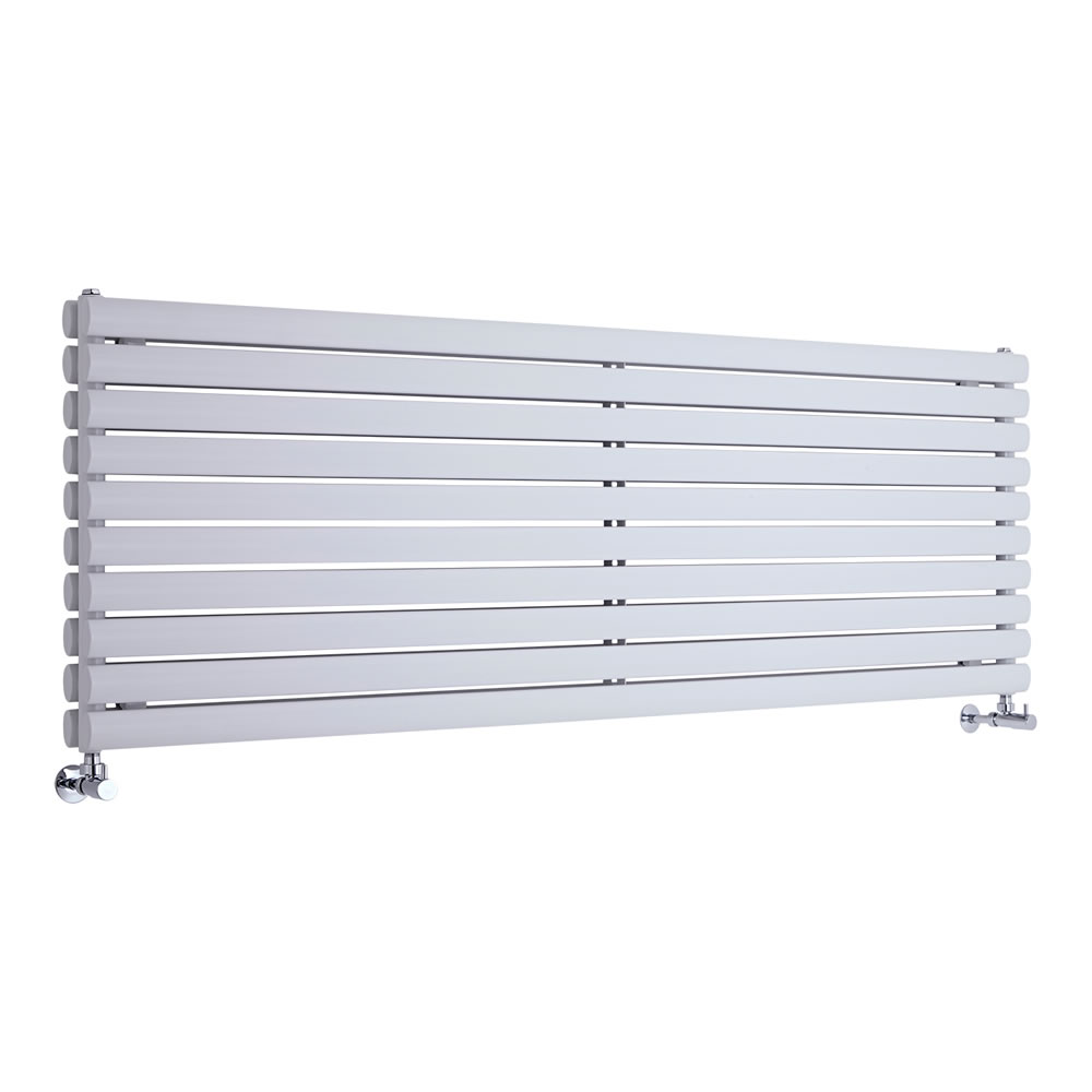 Radiatore di Design Orizzontale Doppio - Bianco - 590mm x 1780mm x 78mm - 2066 Watt - Revive