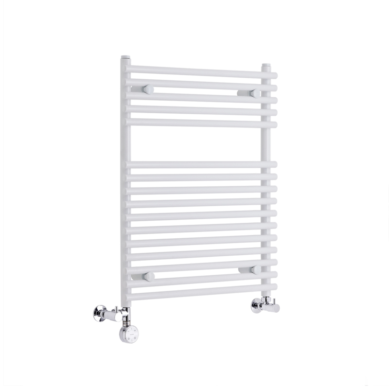 Radiatore Scaldasalviette Misto Piatto - Bianco - 750mm x 600mm x 84mm - 343 Watt - Ischia