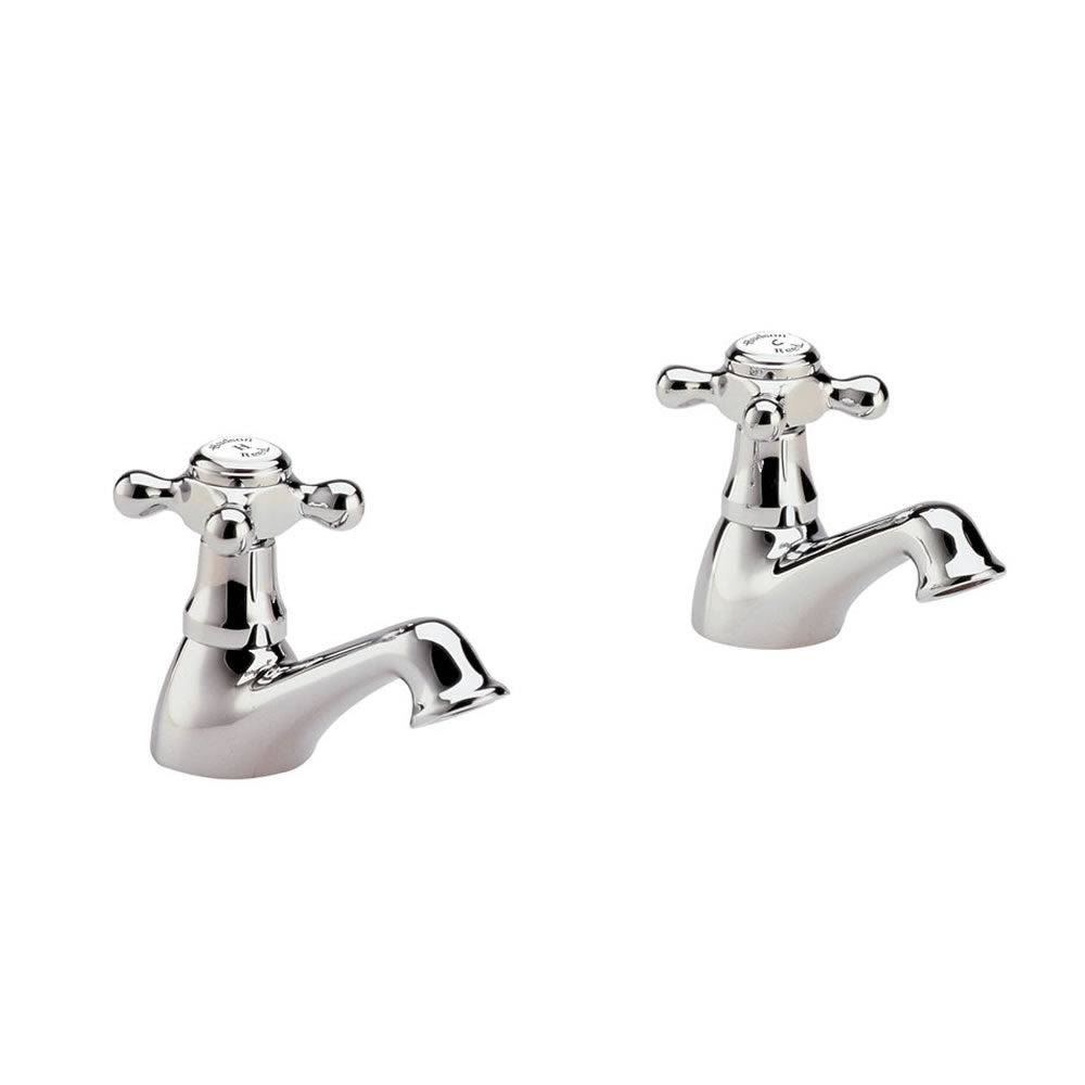 Coppia di Rubinetti Tradizionali per Lavabo in Ottone Cromato a leva- Jade