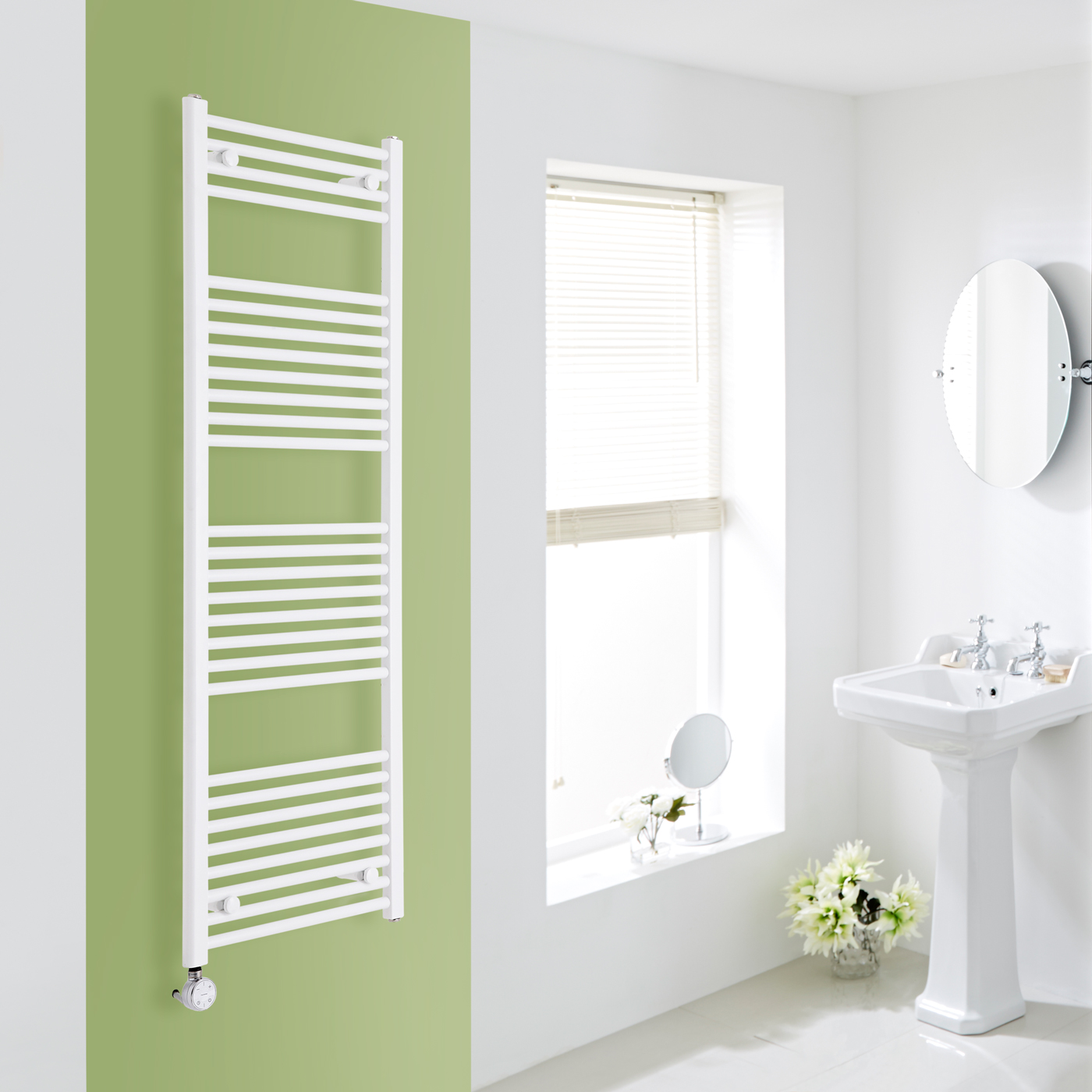 Radiatore Scaldasalviette Elettrico Piatto - Bianco - 1500mm x 500mm x 30mm - Etna