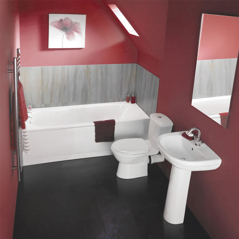 Kit Completo per Stanza da Bagno con Vasca, Lavabo e Sanitario in Stile Moderno