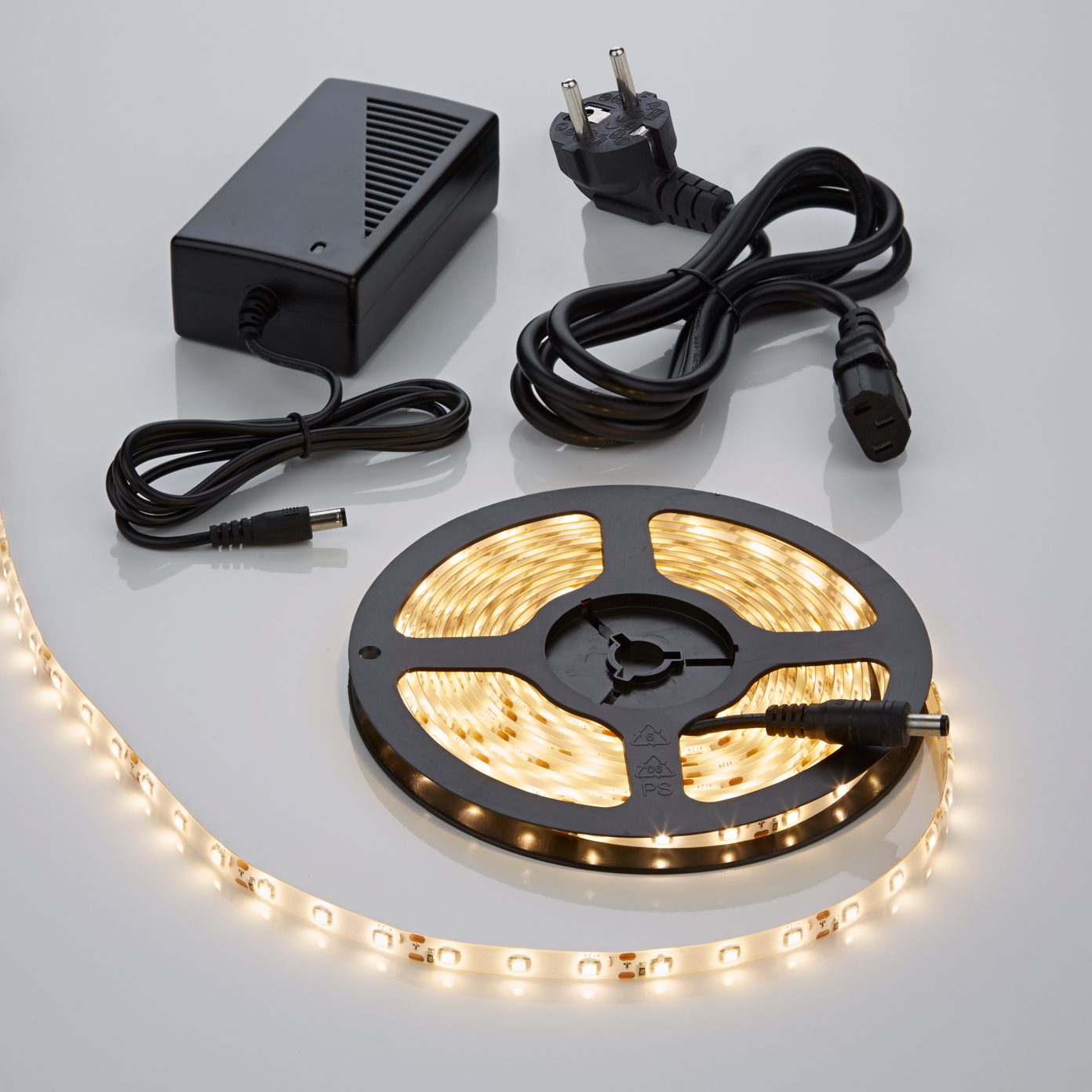 Biard Strisce LED 5 Metri Bianco Caldo con Trasformatore