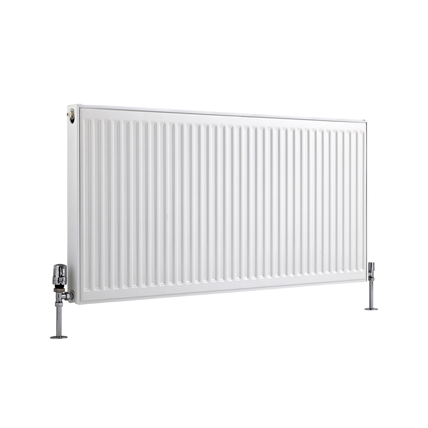 Radiatore a Piastra Orizzontale Doppio Plus - Bianco - 600mm x 1200mm x 73mm - 1607 Watt - Eco