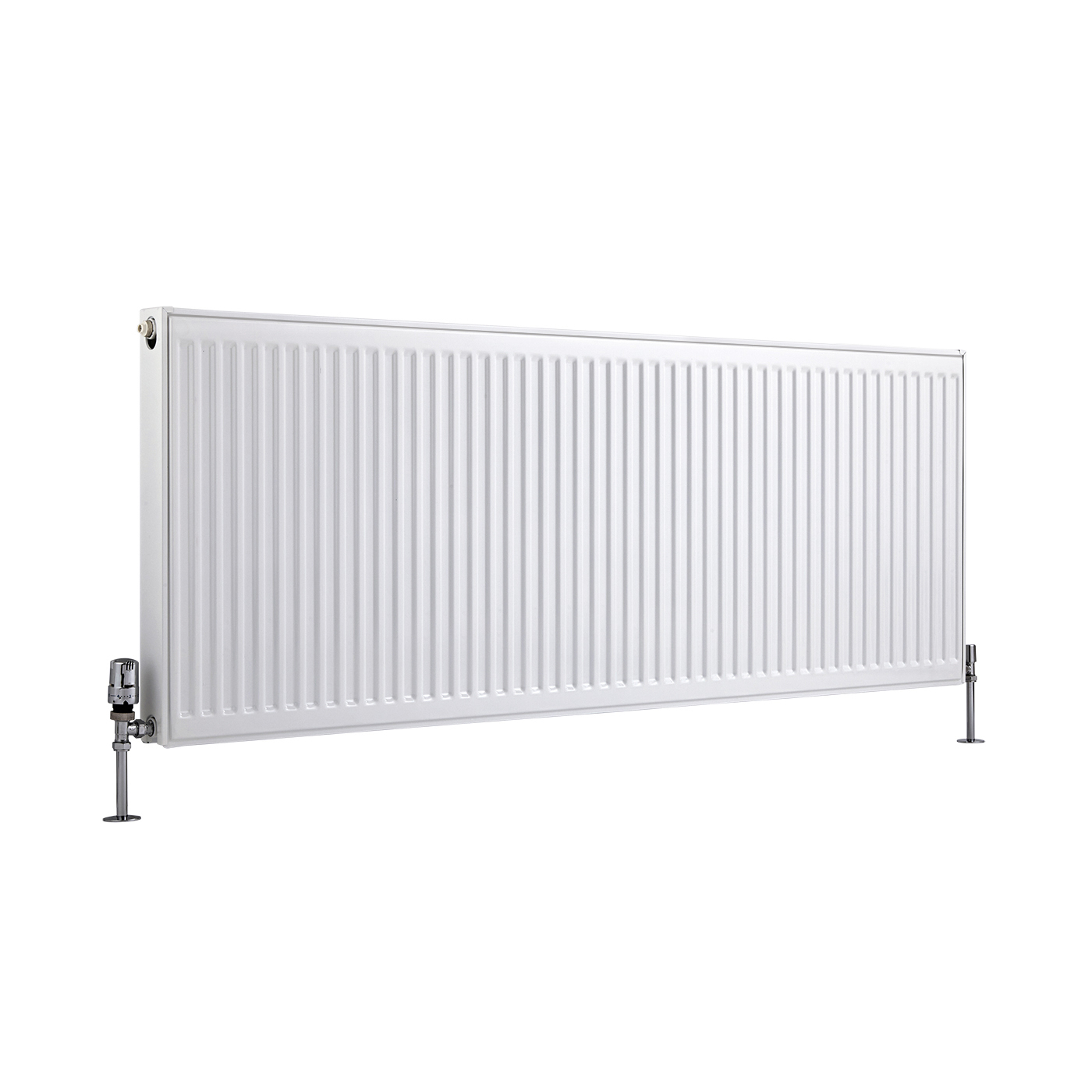 Radiatore a Piastra Orizzontale Doppio Plus - Bianco - 600mm x 1600mm x 73mm - 2142 Watt - Eco