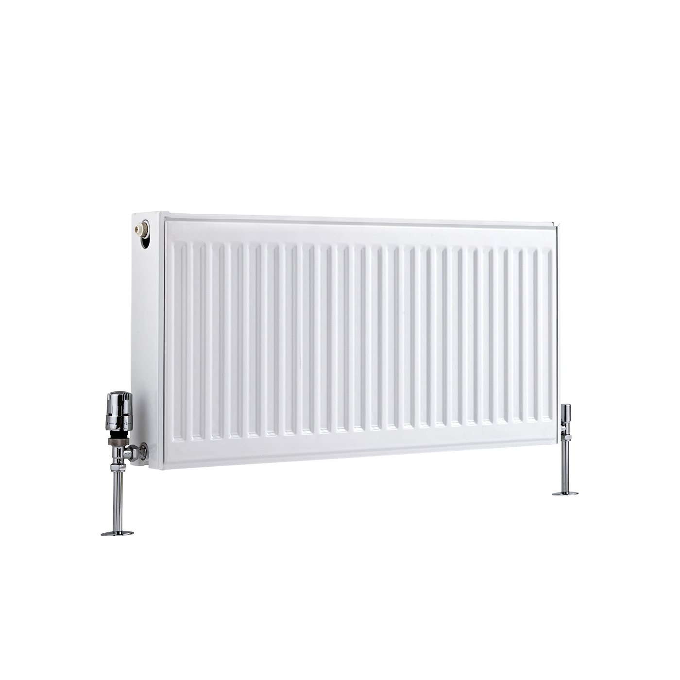 Radiatore a Piastra Orizzontale Doppio - Bianco - 400mm x 800mm x 103mm - 924 Watt - Eco