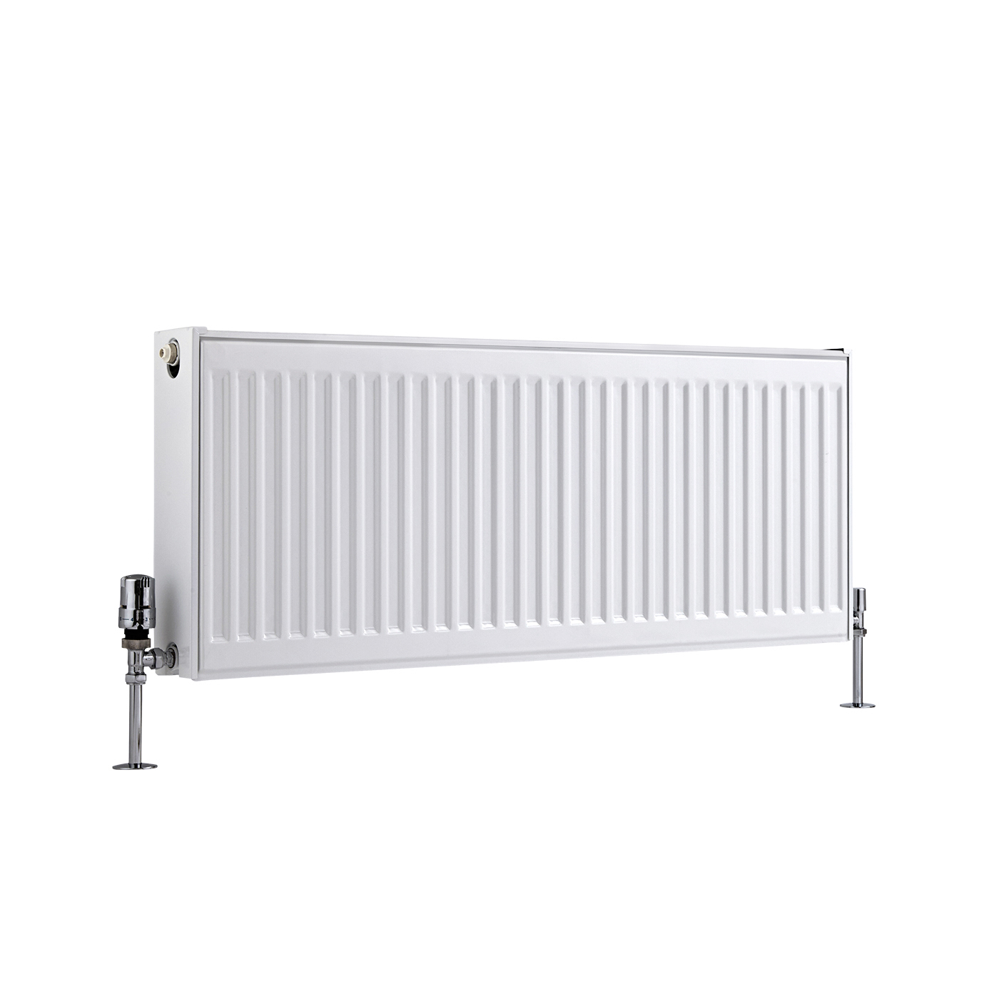 Radiatore a Piastra Orizzontale Doppio - Bianco - 400mm x 1000mm x 103mm - 1155 Watt - Eco