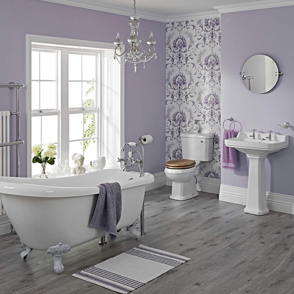 Set Completo per Stanza da Bagno con Vasca, Lavabo e Sanitario e Rubinetteria - Carlton