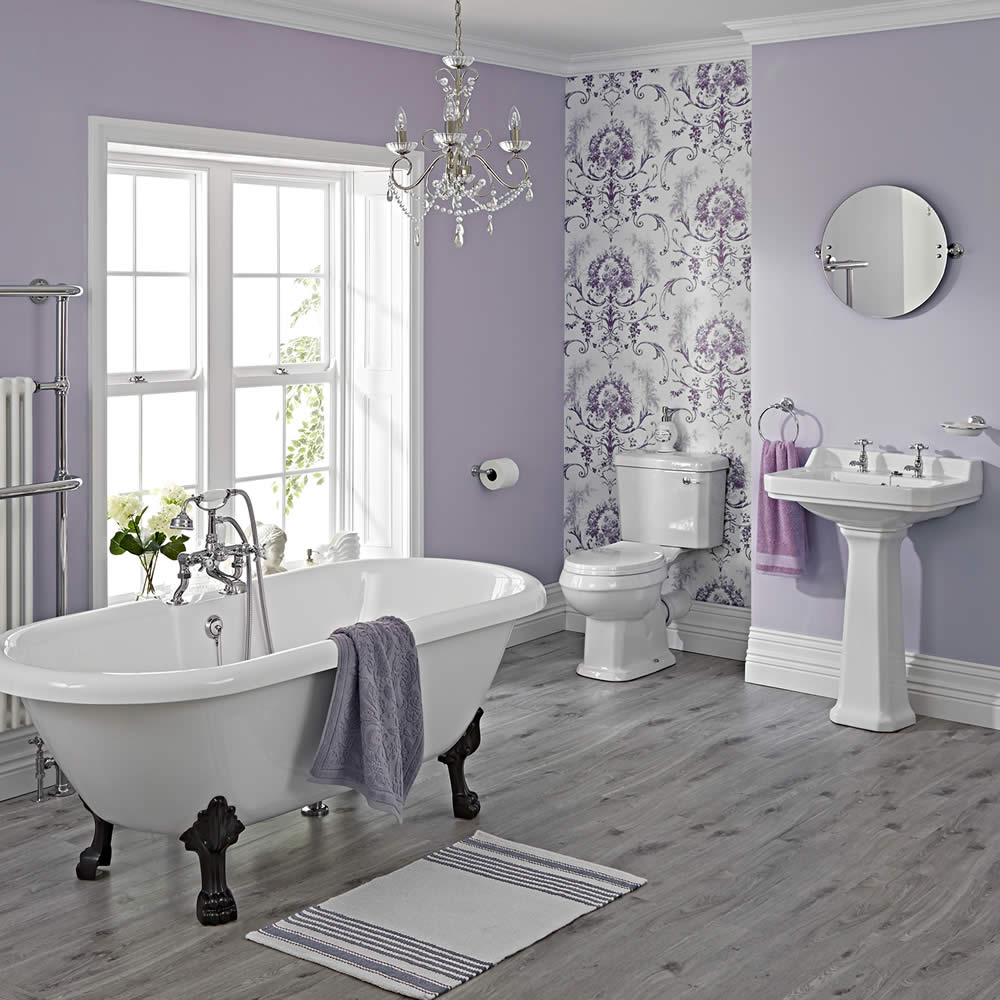 Kit Completo per Stanza da Bagno con Vasca, Lavabo, Sanitario e Rubinetteria - Carlton