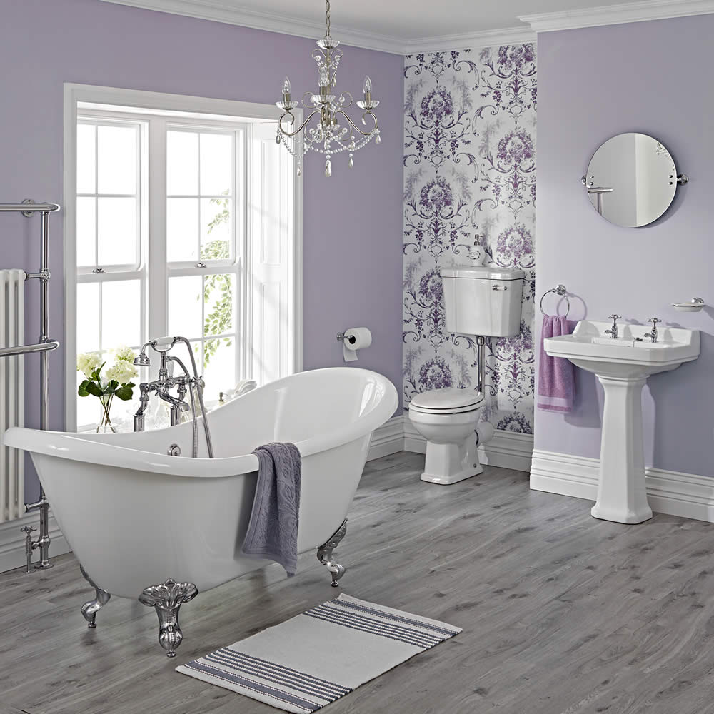 Set Completo per Stanza da Bagno con Vasca, Rubinetteria, Lavabo e Sanitario - Carlton